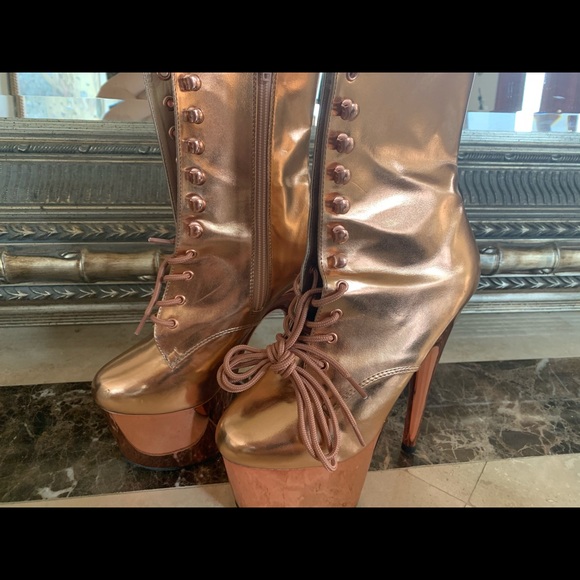 rose gold pleaser boots